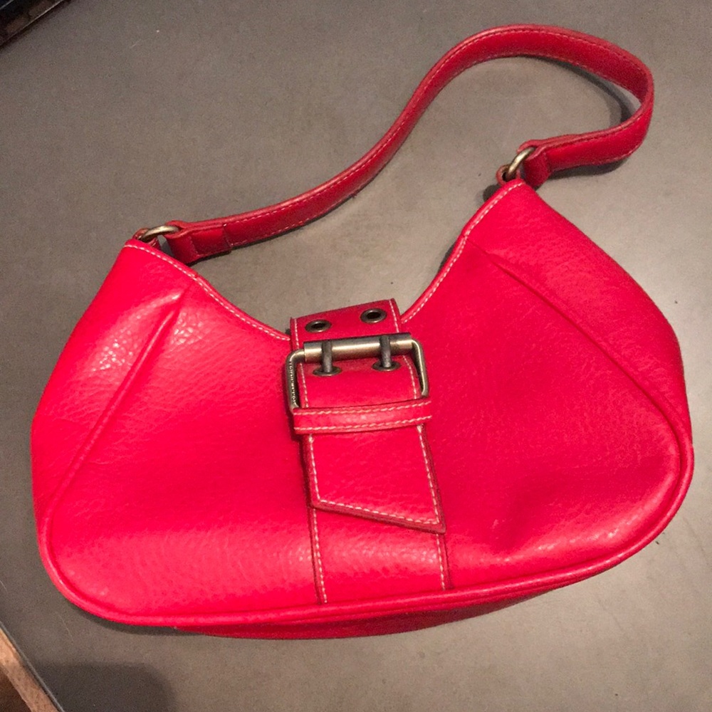 Tommy Hilfiger small red leather handbag